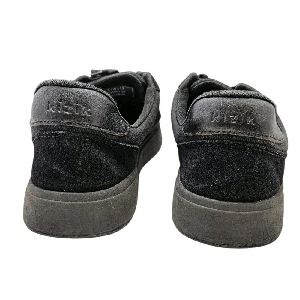 Kizik Prague Hands Free Shoes Mens 11.5 / Womens 13 Slip On Black Canvas Walking
